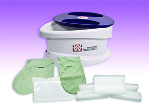 WaxWel Paraffin Bath - Standard Unit Includes: 100 Liners, 1 Mitt, 1 Bootie and 6 lb Lavender Paraffin