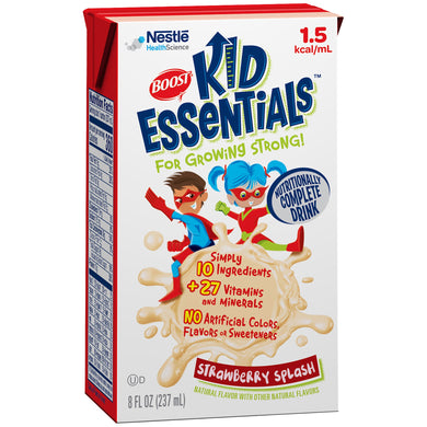 Boost(R) Kid Essentials(TM) 1.5 Pediatric Strawberry Oral Supplement/Tube Feed Formula, 8 oz. Carton