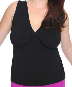 St. John's Bay, Tops, St Johns Bay Black Camisole Tank Top With Built In  Bra Size Xl