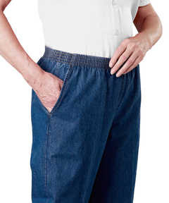 Women's Pull On Pants Elastic Jeans