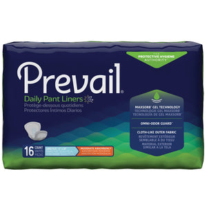 Prevail(R) Daily Pant Liners Moderate Absorbency Bladder Control Pad, 28-Inch Length