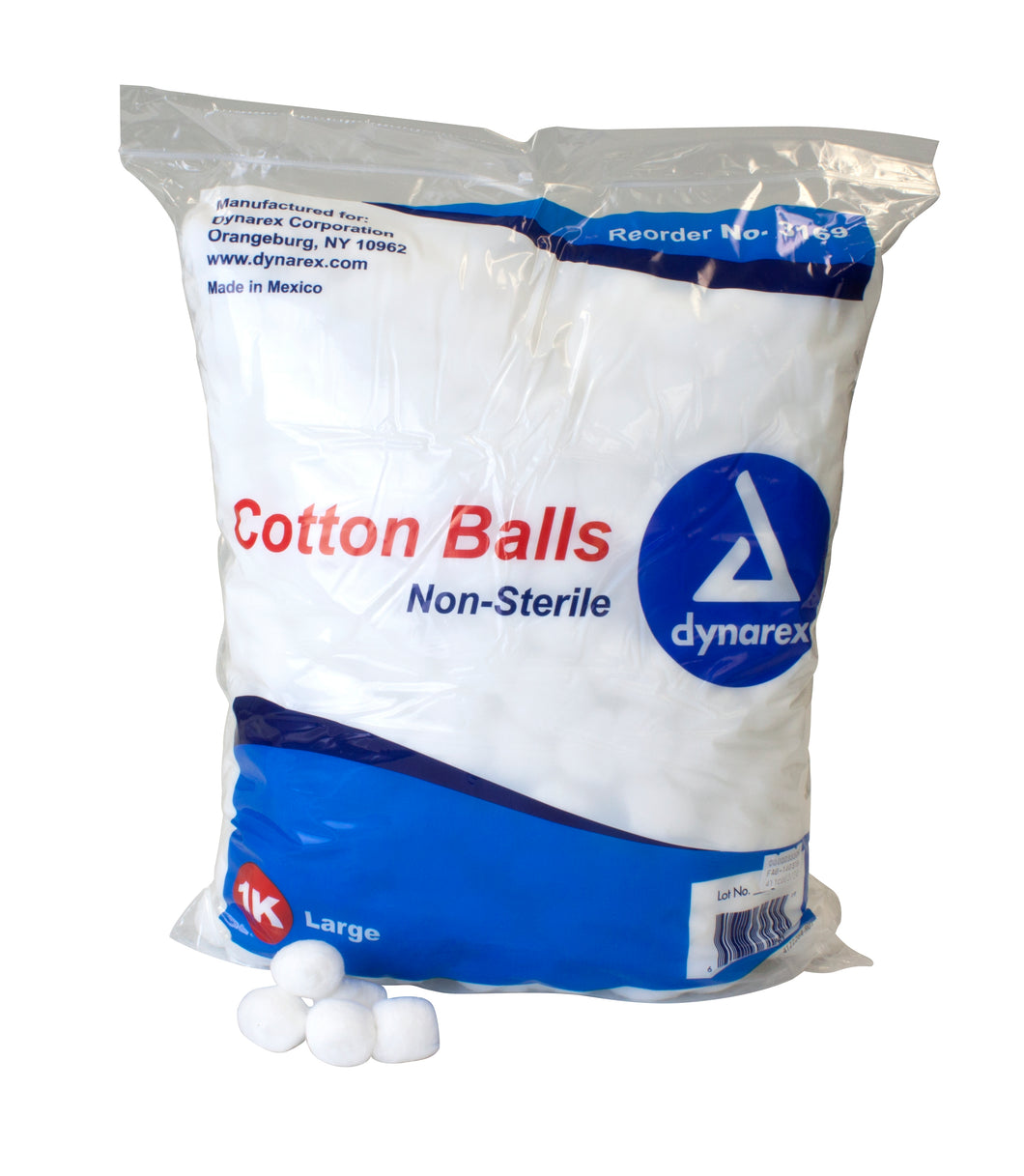 dynarex(R) Large Cotton Balls, 1,000-bag