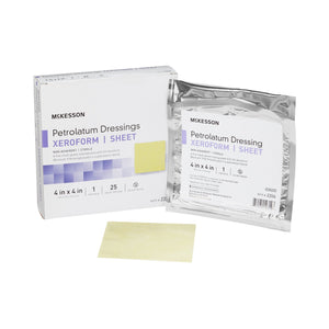 McKesson Xeroform Sterile Bismuth Tribromophenate Petrolatum Dressing, 4 x 4 Inch