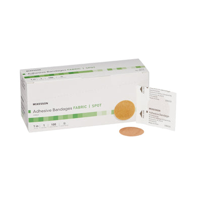 McKesson Round Tan Adhesive Spot Bandage, 1 Inch