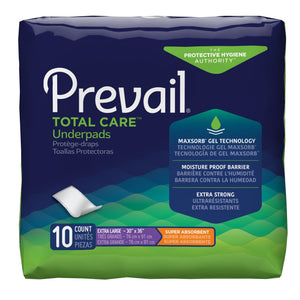Prevail(R) Total Care(TM) Super Absorbent Polymer Underpad, 30 x 36 Inch