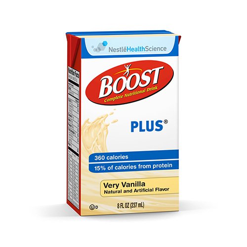 Boost(R) Plus Oral Supplement, Very Vanilla, 8 oz. Tetra Brik Container