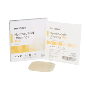 McKesson Sterile Hydrocolloid Dressing, 4 x 4 Inch, Light Beige