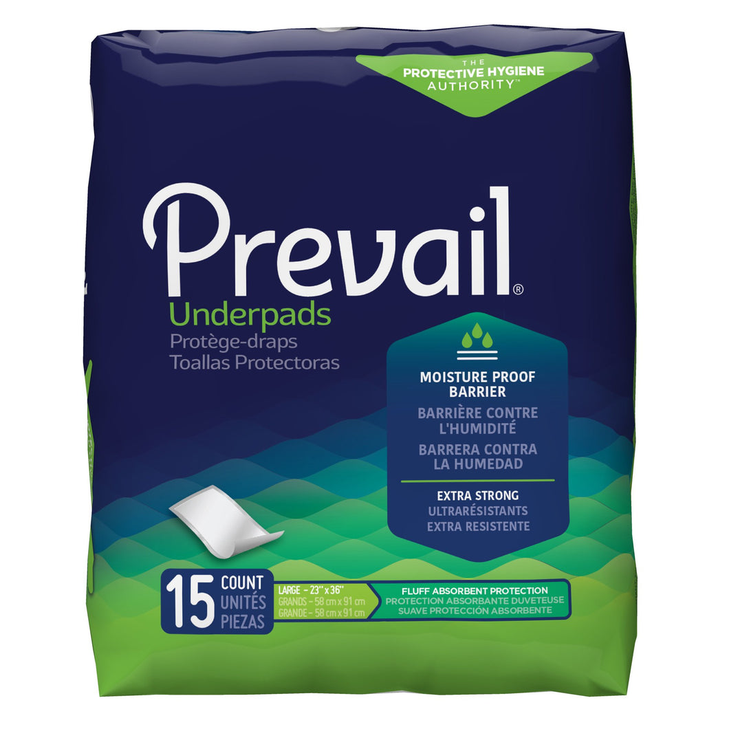 Prevail(R) Fluff Underpad, 23 x 36 Inch