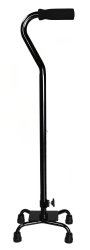 McKesson Offset Quad Cane, Steel, 30 - 39 in., Adjustable, Black