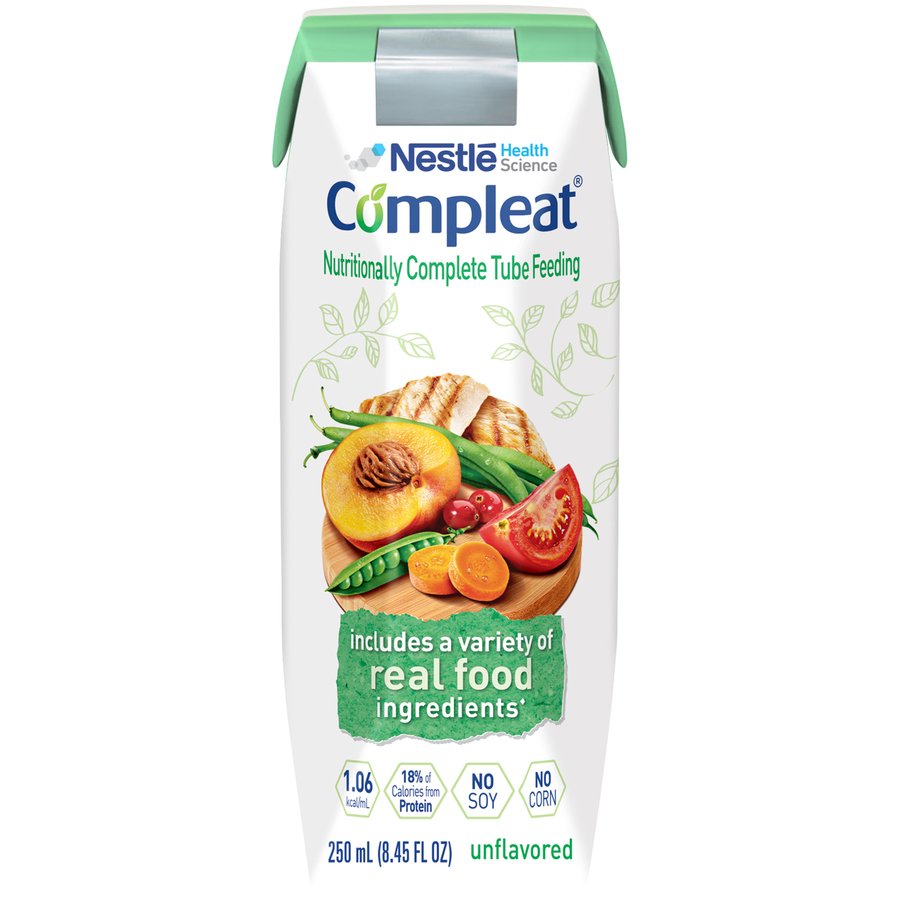 Compleat(R) Tube Feeding Formula, Unflavored, 250 mL Ready-to-Use Carton