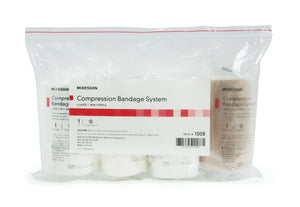 McKesson Non-Sterile Self-Adherent 4-Layer Compression Bandage System, Tan/White