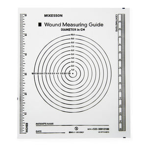 McKesson Nonsterile Plastic Wound Measuring Guide, 5 x 7 Inch