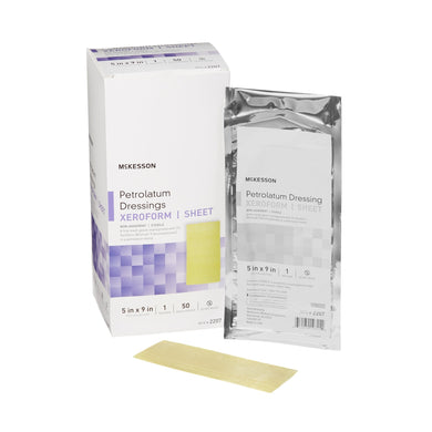 McKesson Xeroform Sterile Bismuth Tribromophenate Petrolatum Dressing, 5 x 9 Inch