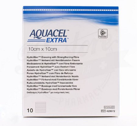 Aquacel(TM) Extra(TM) Hydrofiber Dressing, 2 x 2 inch