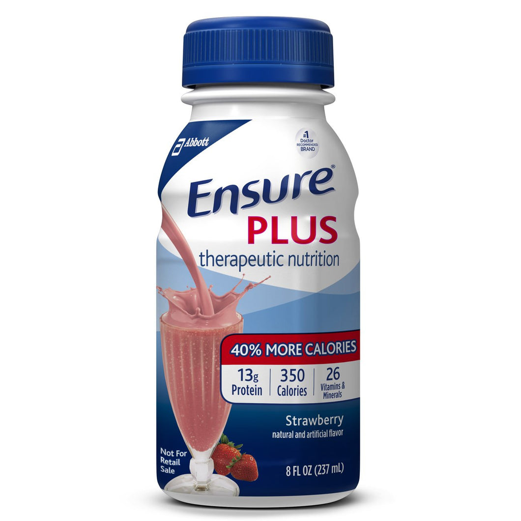 Ensure(R) Plus Strawberry Oral Supplement, 8 oz. Bottle, 24 per Case
