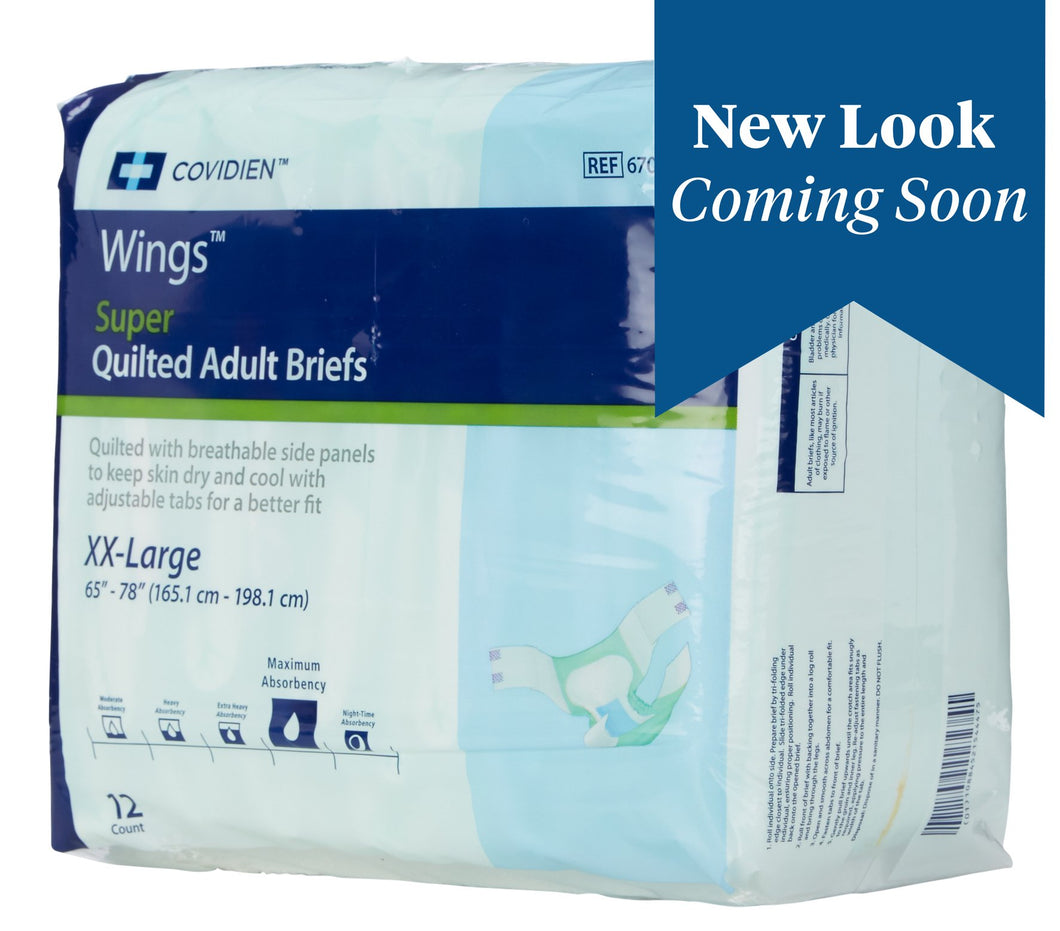 Wings(TM) Super Maximum Absorbency Incontinence Brief, Extra Extra Large