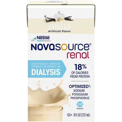 Novasource(R) Renal Ready to Use Oral Supplement / Tube Feeding Formula, 8 oz. Carton, Vanilla