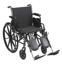 McKesson Lightweight Wheelchair with Flip Back, Padded, Removable Arm, Composite Mag Wheel, 18 in. Seat, Swing-Away Elevat...