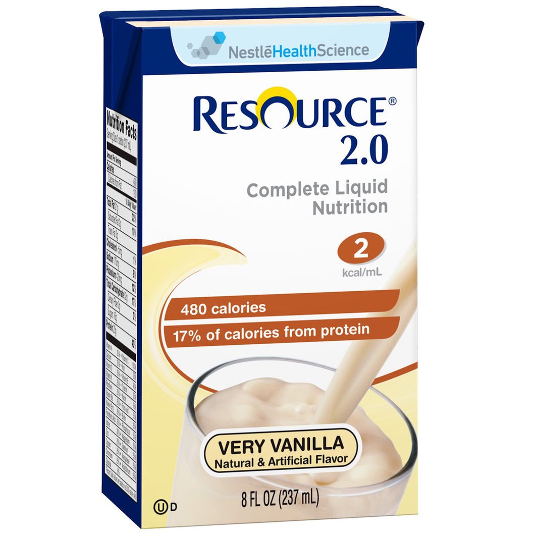 Resource(R) 2.0 Vanilla Oral Supplement, 8 oz. Carton