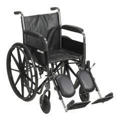 McKesson Standard Wheelchair with Padded Arm, Composite Mag Wheel, 18 in. Seat, Swing-Away Elevating Footrest, 300 lbs