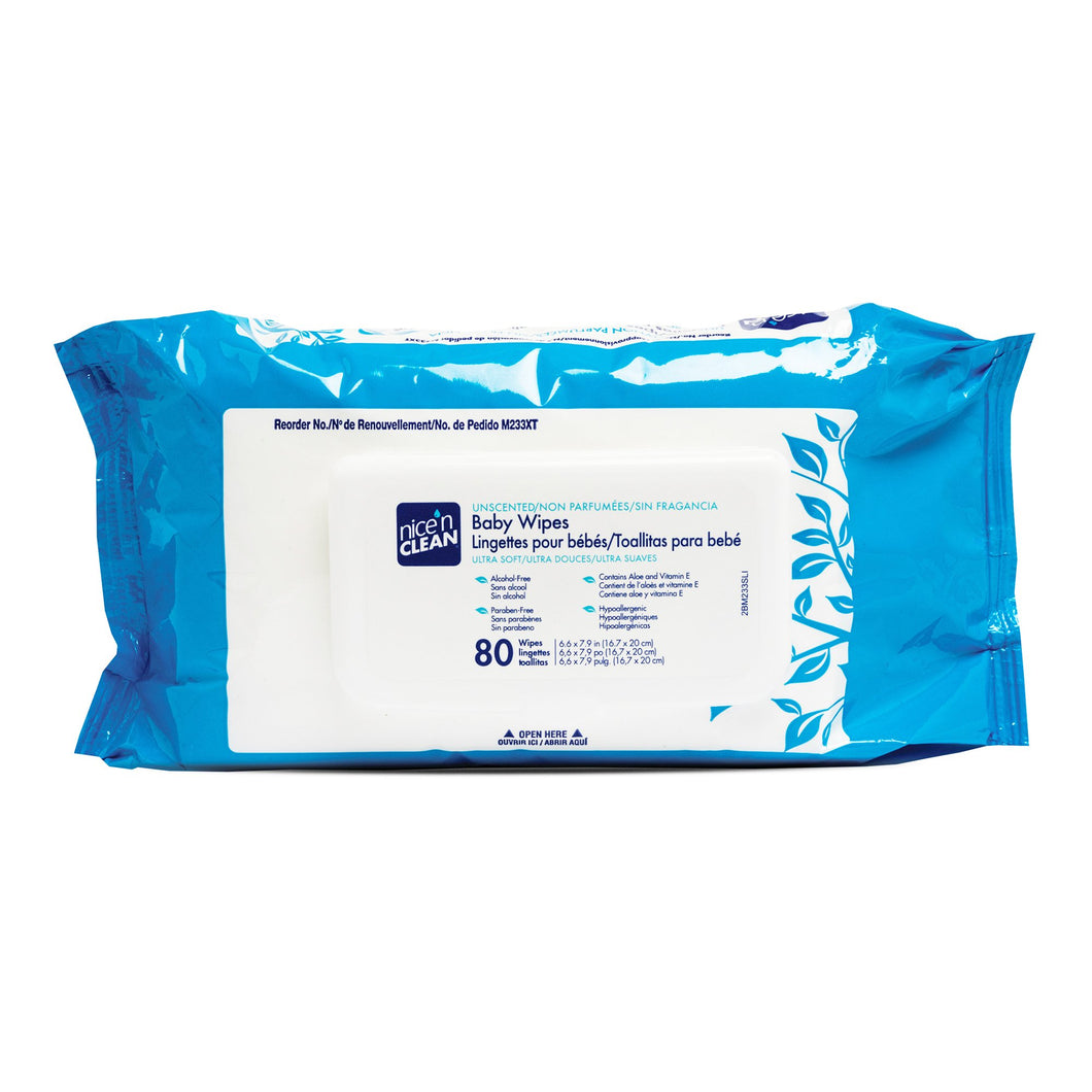 Nice???n Clean(R) Unscented Baby Wipes, Soft Pack