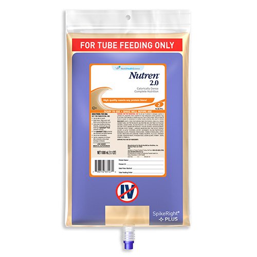 Nutren(R) 2.0 Tube Feeding Formula, Unflavored, Ready-to-Hang 33.8 oz. Bag
