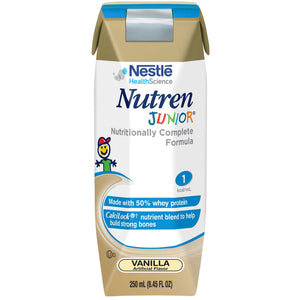 Nutren(R) Junior Fiber Pediatric Ready to Use Oral Supplement/Tube Feeding Formula, 250 mL Carton, Vanilla