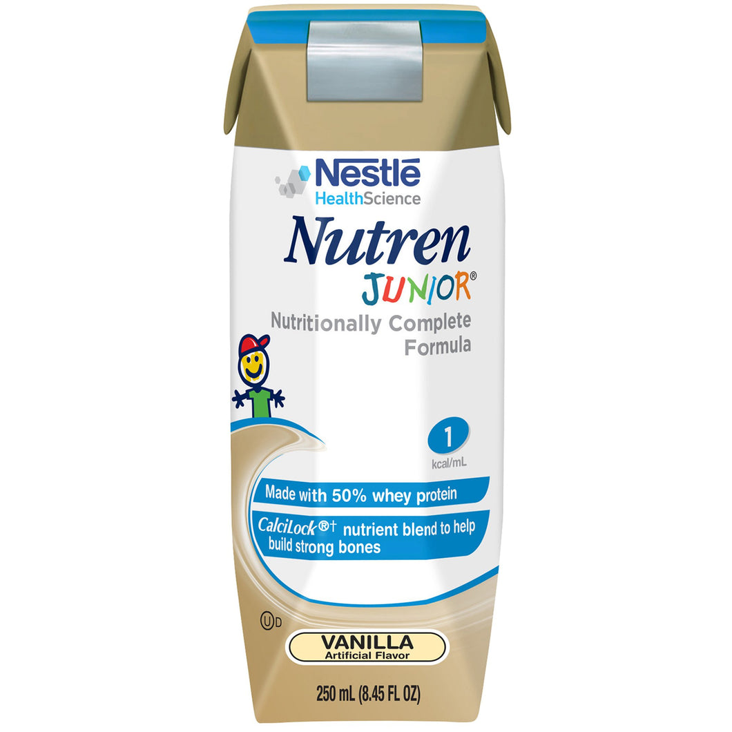 Nutren(R) Junior Fiber Pediatric Ready to Use Oral Supplement/Tube Feeding Formula, 250 mL Carton, Vanilla