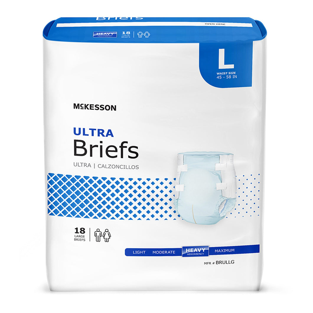 McKesson Ultra Heavy Absorbency Incontinence Brief, Large