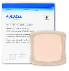 ConvaTec Aquacel(R) Adhesive Silicone Foam Dressing with Sterile Border, 7 x 7 Inch